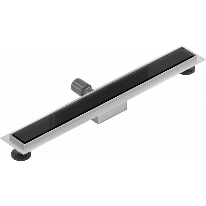 Mexen Flat MGB linear drain 50 cm, black glass - 1026050-15