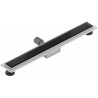 Mexen Flat MGB linear drain 50 cm, Black Glass - 1026050-15