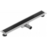Mexen Flat MGB 50 cm Linear Drain, Black Glass - 1026050-15