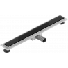 Mexen Flat MGB linear drain 70 cm, Black Glass - 1026070-15