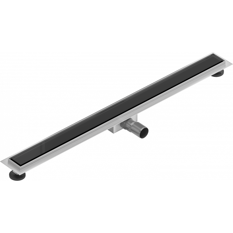 Mexen Flat MGB linear drain 80 cm, black glass - 1026080-15