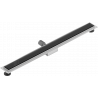 Mexen Flat MGB linear drain 80 cm, Black Glass - 1026080-15