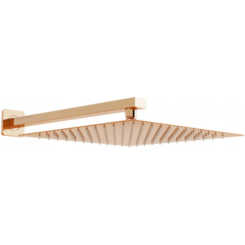 Mexen Slim 30 x 30 cm Shower Head with Shower Arm, Rose Gold - 79130112-60