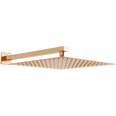 Mexen Slim 30 x 30 cm Shower Head with Shower Arm, Rose Gold - 79130112-60