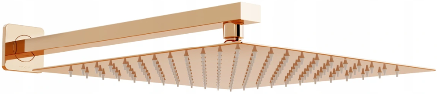 Mexen Slim 30 x 30 cm Shower Head with Shower Arm, Rose Gold - 79130112-60