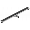Mexen Flat MGB linear drain 90 cm, Black Glass - 1026090-15