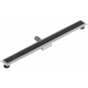 Mexen Flat MGB linear drain 90 cm, Black Glass - 1026090-15