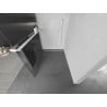 Mexen Kioto+ L Shower Panel with Walk-in Shelf 80 x 200 cm, Clear Glass, White - 800-080-123-20-09