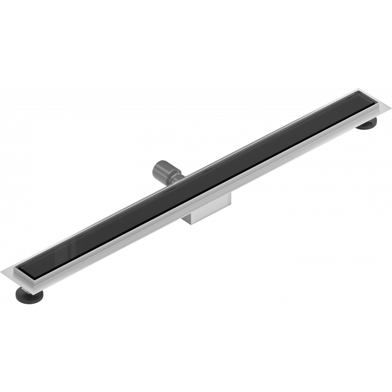 Mexen Flat MGB Linear Drain 100 cm, Black Glass - 1026100-15