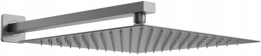 Mexen Slim Shower Head 30 x 30 cm with Shower Arm, Graphite - 79130112-66