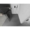 Mexen Kioto+ L Walk-in Shower Wall with Shelf 70 x 200 cm, Matt Black - 800-070-123-70-09