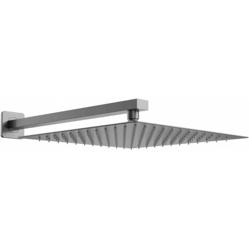 Mexen Slim rain shower head 25 x 25 cm with shower arm, graphite - 79125112-66