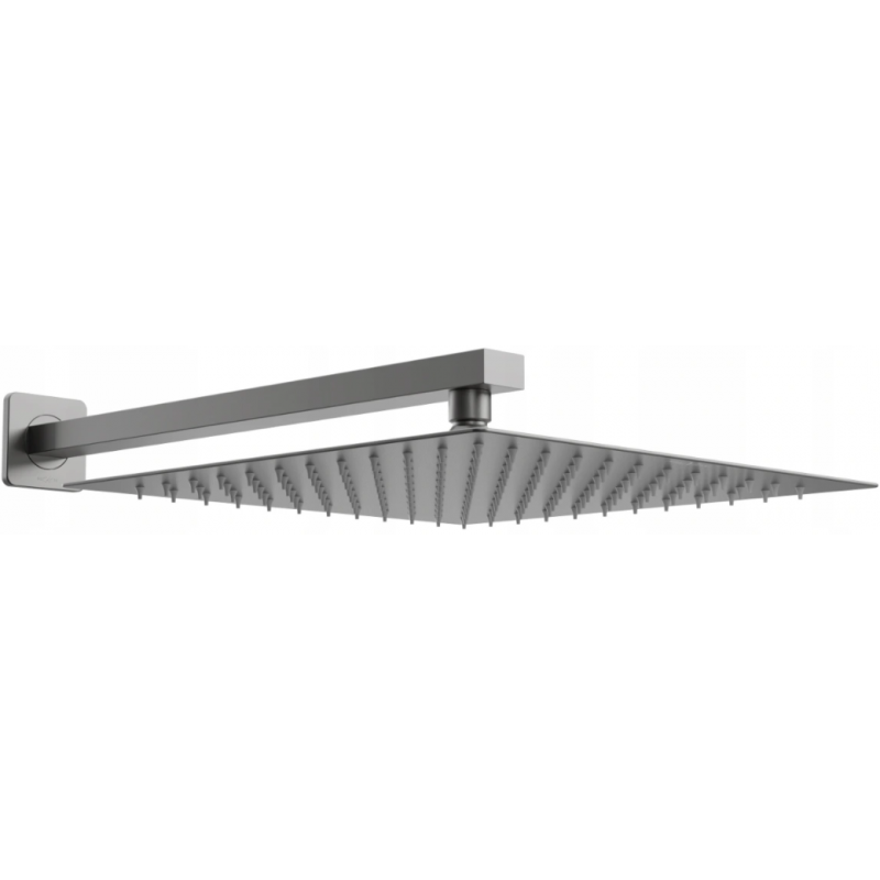 Mexen Slim showerhead 25 x 25 cm with shower arm, graphite - 79125112-66