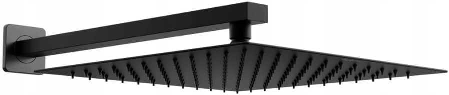 Mexen Slim 25 x 25 cm Shower Head with Shower Arm, Black - 79125112-70