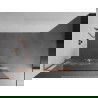 Mexen Kioto+ L Walk-in Shower Wall with Shelf 120 x 200 cm, White Pattern, Brushed Bronze - 800-120-123-65-85