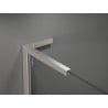 Mexen Kioto+ L Shower Wall with Walk-in Shelf 100 x 200 cm, White Pattern, Brushed Nickel - 800-100-123-97-85