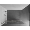 Mexen Kioto+ L shower wall with a walk-in shelf 110 x 200 cm, white pattern, brushed nickel - 800-110-123-97-85