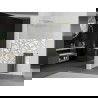 Mexen Kioto+ L Shower Wall with Walk-in Shelf 120 x 200 cm, White Pattern, Gold - 800-120-123-50-85