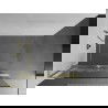 Mexen Kioto+ L Walk-in Shower Wall 120 x 200 cm, White Pattern, Brushed Gold - 800-120-123-55-85