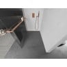 Mexen Kioto+ L Shower Wall with Walk-in Shelf 110 x 200 cm, Brushed, Brushed Bronze - 800-110-123-65-09