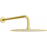 Mexen Slim shower head 25 cm with shower arm, gold - 79225211-50