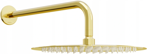 Mexen Slim 25 cm showerhead with shower arm, gold - 79225211-50