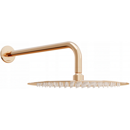 Mexen Slim 25 cm shower head with shower arm, rose gold - 79225211-60