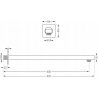 Mexen Slim shower head 25 cm with shower arm, brushed gun gray - 79225211-66
