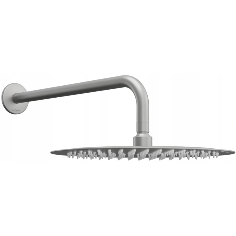 Mexen Slim shower head 25 cm with shower arm, brushed gun gray - 79225211-66