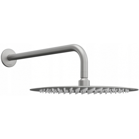 Mexen Slim shower head 25 cm with shower arm, brushed gun gray - 79225211-66