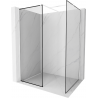 Mexen Kioto Walk-in Shower Panel 140 x 120 cm, Black Frame, White - 800-140-202-20-70-120