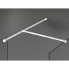 Mexen Kioto Walk-in Shower Panel 140 x 120 cm, Black Frame, White - 800-140-202-20-70-120