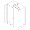 Mexen Kioto Walk-in Shower Panel 140 x 120 cm, Black Frame, White - 800-140-202-20-70-120