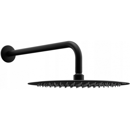 Mexen Slim 25 cm shower head with shower arm, black - 79225211-70