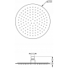 Mexen Slim Shower Head 25 cm with Shower Arm, White - 79225211-20