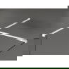 Mexen Kioto Walk-in Shower Wall 100 x 80 cm, black pattern, white - 800-100-202-20-70-080