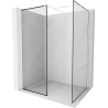 Mexen Kioto shower wall Walk-in 140 x 80 cm, black frame, white - 800-140-202-20-70-080