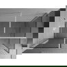 Mexen Kioto Walk-in Shower Panel 160 x 80 cm, Black Pattern, White - 800-160-202-20-70-080