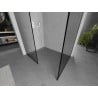 Mexen Kioto Walk-in Shower Panel 100 x 90 cm, Black Pattern, White - 800-100-202-20-70-090