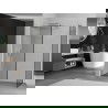 Mexen Kioto Walk-in Shower Wall 150 x 120 cm, Black Pattern, Chrome - 800-150-202-01-70-120