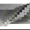 Mexen Kioto Walk-in Shower Panel 70 x 70 cm, Black Pattern, Brushed Gold - 800-070-202-55-70-070
