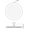 Mexen Slim shower head 30 cm with shower arm, graphite - 79230211-66
