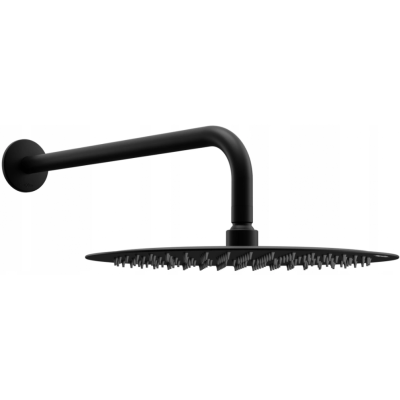 Mexen Slim 30 cm Shower Head with Shower Arm, Black - 79230211-70
