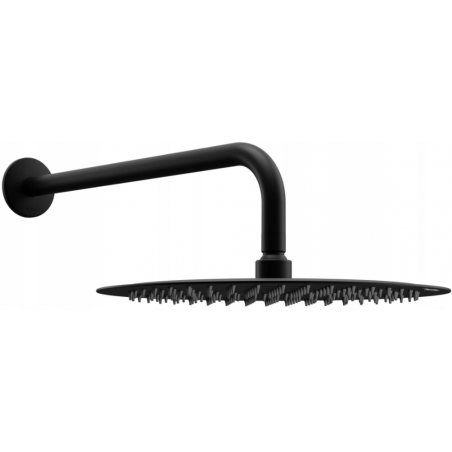 Mexen Slim 30 cm Shower Head with Shower Arm, Black - 79230211-70