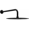 Mexen Slim shower head 30 cm with shower arm, black - 79230211-70
