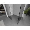 Mexen Kioto Walk-in Shower Wall 90 x 90 cm, transparent, white - 800-090-202-20-00-090