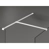 Mexen Kioto Walk-in Shower Wall 130 x 85 cm, transparent, white - 800-130-202-20-00-085