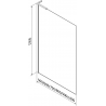 Mexen Next L single-wing bathtub panel 60 x 150 cm, transparent, gold - 895-060-000-03-00-50