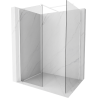 Mexen Kioto Walk-in Shower Wall 140 x 115 cm, transparent, white - 800-140-202-20-00-115