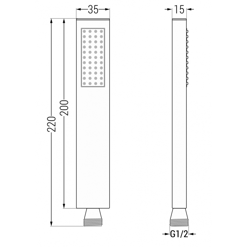 Mexen Cube DR02 concealed shower set with 30 cm showerhead, chrome - 77502DR0230-00